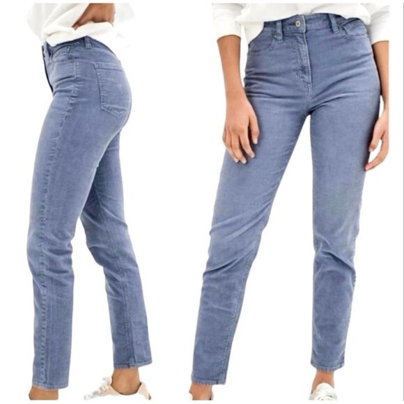 American Eagle Stretch Mom Jean Gray Purple Wash Denim High Waisted Size 4 Short - Picture 1 of 13